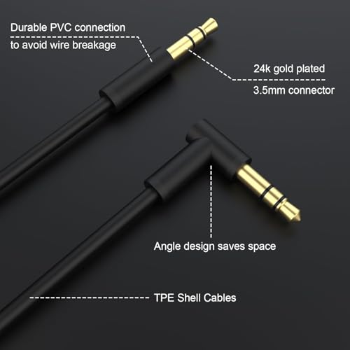Alitutumao Coiled Audio Cable Compatible with Beats Studio 2/3, Solo 4/3/2, Pro – 3.5mm to 3.5mm Aux Headphone Extension Cord (2-9FT)