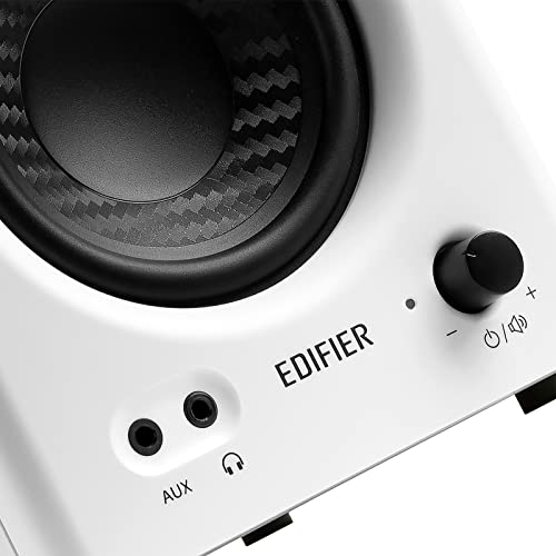 Edifier MR4 Studio Monitor Speakers, 4 inch Active Near-Field - color: White