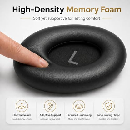 Replacement Ear Pads for Bose 700 NC700, Memory Foam, Black - color: Black
