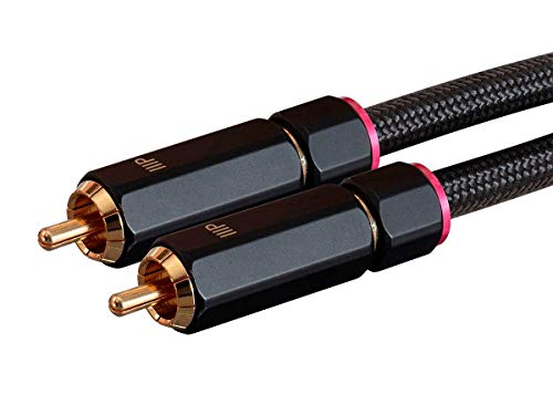 Monoprice - 138075 RCA to 2 RCA Pigtail Cable - 6 Feet - Black, M/Gold Plated Connectors, Double Shielded with Copper Braiding - Onix Series - size: 6 Feet, style: RCA to 2x RCA