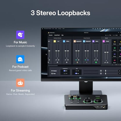 MAONO P2 Hybrid USB Audio Interface Dual XLR for PC Phone iPad Guitar | 56dB Gain, Loopback, Mute, ASIO, Routing Software Features, for Podcast, Streaming, Mobile Music Recording, Content Creation