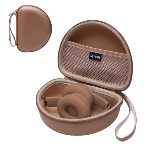 Case for Beats Studio Pro/Solo 4/Studio3/Solo3 Wireless Headphone PU Brown | Hard Carrying Travel Case for Beats Studio Pro/Solo 4/Studio3/Solo3 Wireless Headphone - color: PU Brown