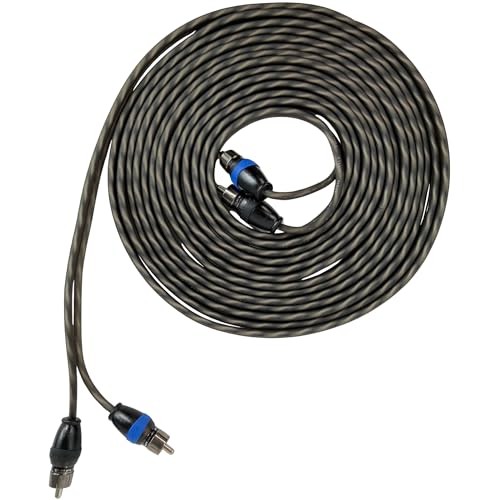 Sky High Car Audio 2 Channel Twisted 9 ft RCA Cables Coated 9' OFC - size: 9 Feet
