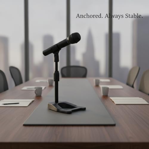 Desktop Microphone Stand Base, Heavy Weighted Metal A-Shape Anchor for Streaming and Recording, Stable 13-Inch Footprint