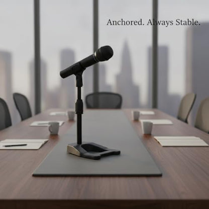 Desktop Microphone Stand Base, Heavy Weighted Metal A-Shape Anchor for Streaming and Recording, Stable 13-Inch Footprint