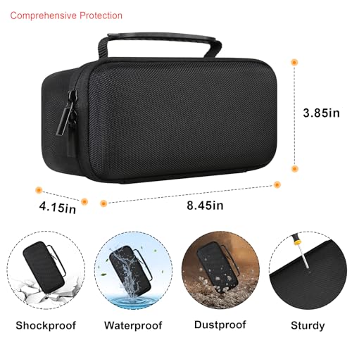 GPS Speaker Hard Carrying Case for Bushnell Golf Wingman View Golf Speaker | Bushnell Wingman GPS Golf Speaker Travel Protective Bag Storage Holder, Extra Mesh Pocket Fits Charging Cable Remote, Black - color: Black