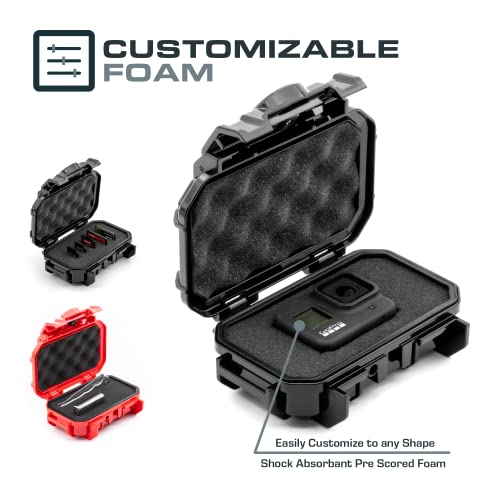 Seahorse 52 Portable Waterproof Dry Box Hard Protective Micro Case - Mil Spec/USA Made / IP67 Waterproof/Lockable - for Earbuds, PLB, IEM, Small Medical Devices, Stash Box (Clear) - color: Clear