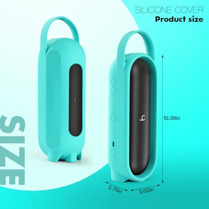 Silicone Cover for Beats Pill Portable Bluetooth Speaker Storage Bag Speaker Holder Travel Bag (Mint Green) - color: Mint Green