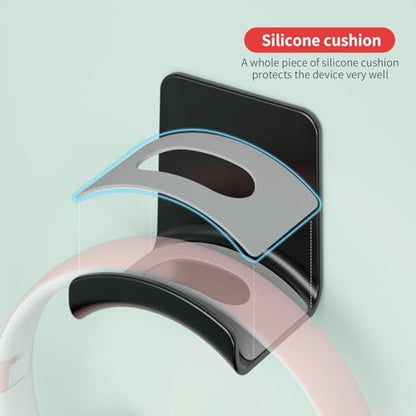 Game Headphone Stand Wall Mount Headset Hook Adhesive Headphone Hanger for Ear Headphone, Game Accessories (Wall Mount Black) - color: Wall mount Black