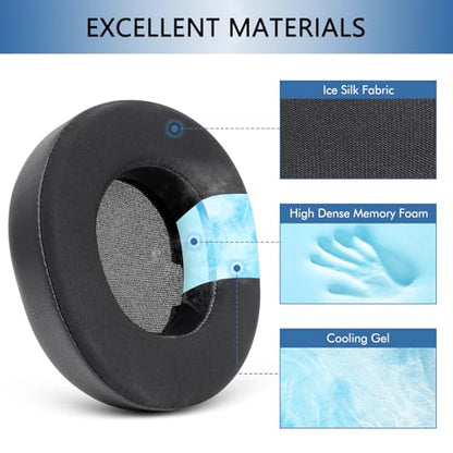 GEVO Cooling Gel Ear Pads Replacement for SteelSeries Arctis Nova Pro Wireless & Nova Elite Gaming Headset, Earpads for Nova Pro Wireless & Nova Elite Headphones with Memory Foam (Cooling Gel Black)