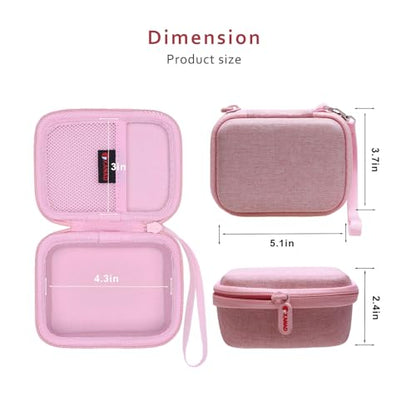 XANAD Hard Case Compatible with JBL Go 4 / GO 5 / Go 3 Ultra Speaker, Pink - color: Pink