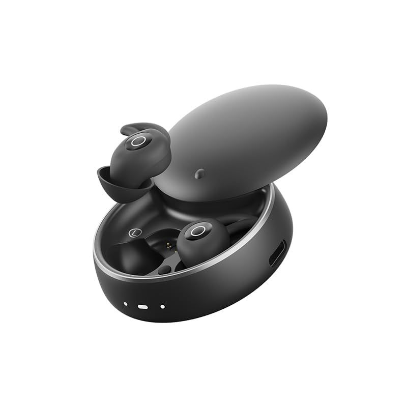Invisible Sleep Headphones, Noise Blocking Sleep Earbuds, Compact Design for Side Sleepers, Immersive Audio Spatialized Sound (Black)