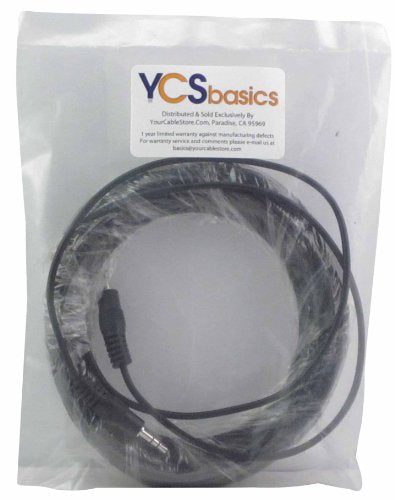 YCS basics 35 Foot 3.5mm Male to Male Stereo Audio Cable Headphone/Phone / MP3 Cable- for Your Car AUX Port, Smartphone, Tablet - size: 035 Ft