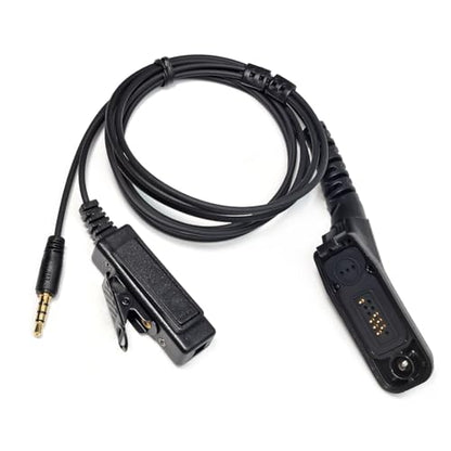 Universal Multi-pin to 3.5mm Audio Adapter with PTT(Push to Talk) Compatible with Motorola XPR7550e XPR6350 XPR6550 APX 4000 6000 7000 & 3.5mm Audio Input Interface Headsets with Built-in Mics