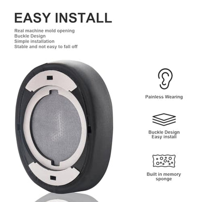 E55BT Replacement Ear Pads Ear Cushions Compatible with JBL E55BT E55 (E55 BT) Over-Ear Wireless Headphones Softer Protein Leather Noise Isolation Memory Foam Earpads Ear Cups Cover (Black) - color: Black