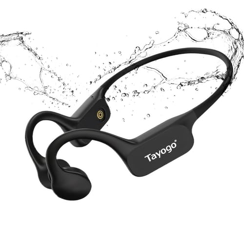 Bone Conduction Swimming Headphones, IPX8 Waterproof Open-Ear Headset | Bluetooth 5.4, 32GB Memory, Built-in Mic, 10H Playtime, Waterproof Sport Earphones Wireless - color: Pro - Black