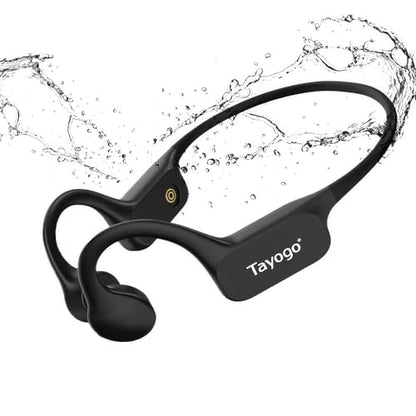 Bone Conduction Swimming Headphones, IPX8 Waterproof Open-Ear Headset | Bluetooth 5.4, 32GB Memory, Built-in Mic, 10H Playtime, Waterproof Sport Earphones Wireless - color: Pro - Black