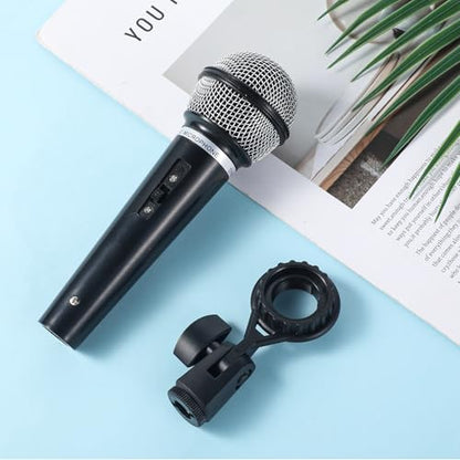 Condenser Microphone Holder for Stand, Condenser Mic Holder, 270 Degree Rotation, M16 Female Thread with 3/8 Conversion Nut, Compatible with 0.9 Inch Portable Stands