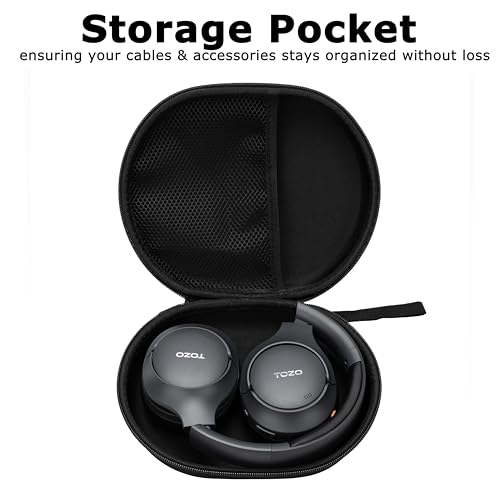Ginsco Hard Shell Headphone Case Compatible with JBL Tune 720BT Wireless Over-Ear Headphones/Soundcore Anker Life Q20/Q20i Headphones, Bose QuietComfort Headphone, Portable Travel Carrying Case
