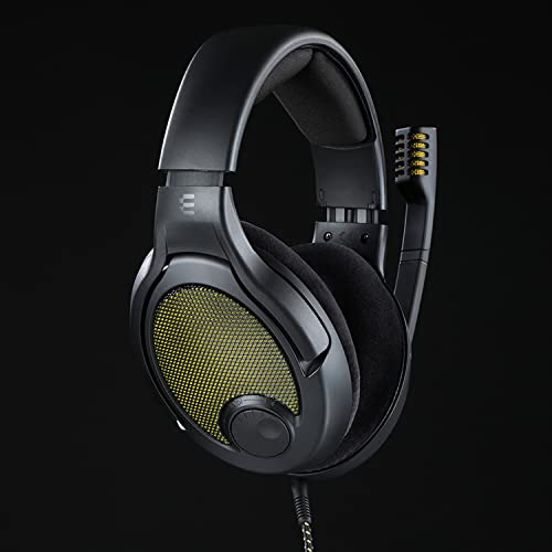 DROP + EPOS PC38X Gaming Headset Noise-Cancelling Microphone with Over-Ear Open-Back Design, Velour Earpads, Compatible with PC, PS4, PS5, Switch, Xbox, Mac, Mobile, and More (Yellow) - color: Black, style: EPOS PC38X