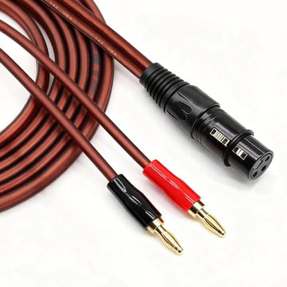 Banana Plug to XLR Speaker Cable Banana Plug to XLR Female Plug Extended Speaker Cable for Power Amplifiers,Speakers,etc(6.56 FT) (2M) - size: 2M