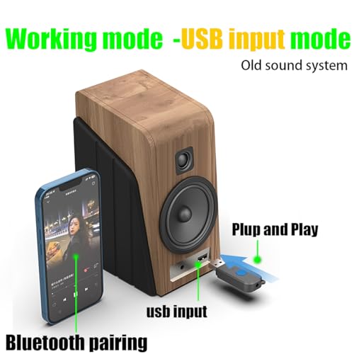 USB Bluetooth Receiver, Bluetooth 5.3 Wireless Audio Adapter 3.5mm Car Kit Music Receiver for Home/Car Stereo Sound System, Portable Speskers, (Aux in) with 3.5mm Cable (H222). - color: black