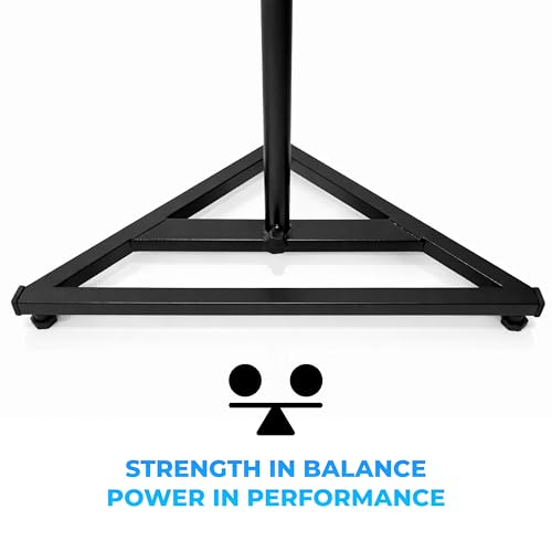 Speaker Stand Pair, Height Adjustable 31"–46" Floor Speaker Stands, Black