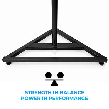 Speaker Stand Pair, Height Adjustable 31"–46" Floor Speaker Stands, Black