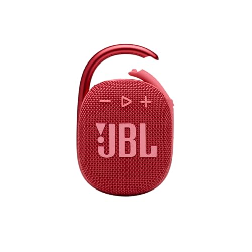 JBL Clip 4 - Portable Mini Bluetooth Speaker, big audio and punchy bass, integrated carabiner, IP67 waterproof and dustproof, 10 hours of playtime, speaker for home, outdoor and travel (Red) - color: Red