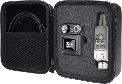co2CREA Hard Travel Case for Xvive U4 U4R Wireless in-Ear Monitoring System | IEM System Transmitter Beltpack Receiver Compatibility, Fitted Compartments, Cable Storage Space For Wireless Accessories - size: for Xvive U4R