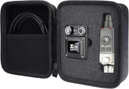 co2CREA Hard Travel Case for Xvive U4 U4R Wireless in-Ear Monitoring System | IEM System Transmitter Beltpack Receiver Compatibility, Fitted Compartments, Cable Storage Space For Wireless Accessories - size: for Xvive U4R