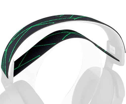SOULWIT Headband Cover for SteelSeries Arctis 7/7+/7X/7X+/7P/7P+/9/9X/Pro/Prime Gaming Headsets, Replacement Headstrap Pad Repair Part - Green Line - color: Green Line