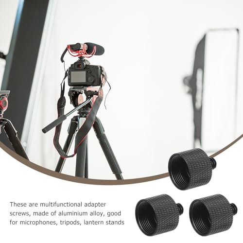 STOBAZA 6 Pcs 5/8 to 1/4 Mic Stand Screw Adapter Thread Converter Set for Microphone and Tripod Mounts, Multipurpose Mounting Accessories for Audio Equipment