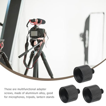 STOBAZA 6 Pcs 5/8 to 1/4 Mic Stand Screw Adapter Thread Converter Set for Microphone and Tripod Mounts, Multipurpose Mounting Accessories for Audio Equipment