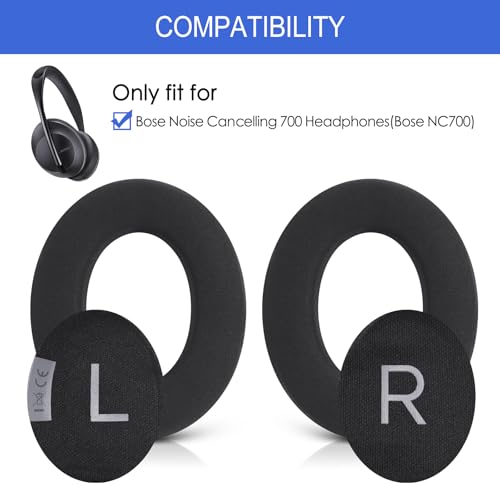 Replacement Ear Pads for Bose 700, Cooling Earpad Cushions for Bose NC700 - color: Matte Black-Cooling