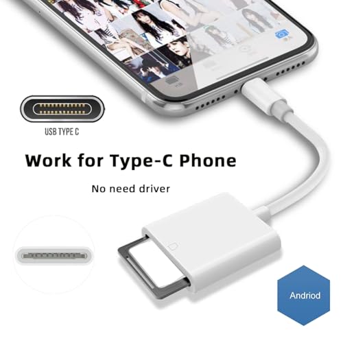 CY USB 2.0 Type C USB-C to Standard SD SDXC SDHC Card Reader Adapter Compatible with MAC Laptop Tablet Phone - style: SD