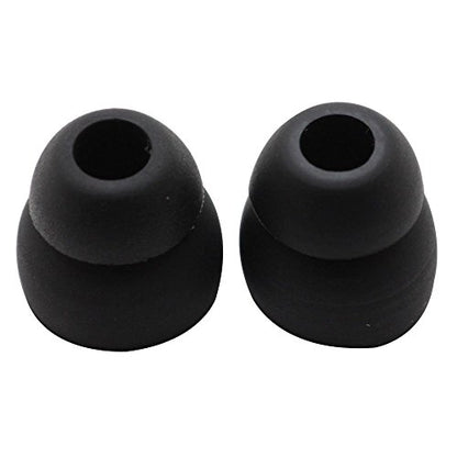 Alitutumao 10pcs Replacement Earbuds Silicone Ear Tips Compatible with Powerbeats 2 Powerbeats 3 Wireless Headphones (Double Flange) - color: Double Flange (Black)