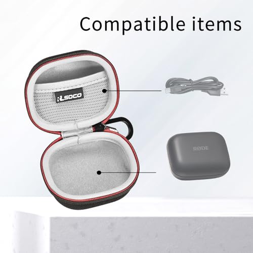 RLSOCO Case for RØDE Wireless Micro Compact Wireless Microphone Travel Protective Bag for Rode Micro Compact Microphone (Case Only)