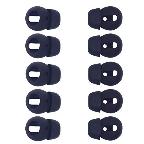 5 Pairs Anti-Slip Silicone Earbuds Cover Compatible with AirPods - color: Black