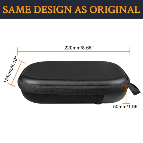 SOULWIT Headphone Carry Case for Bose QC35/QC45/QC Ultra/QC25/QC SE/Quiet Comfort, Hard EVA Replacement Case, Travel Storage Bag with Carabiner - Black