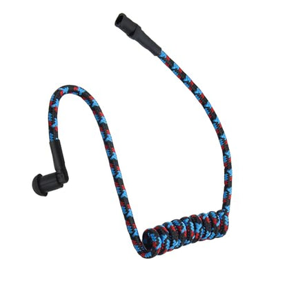 WODASEN Replacement Braided Nylon Fiber Acoustic Coil Tube Moisture Proof Color for Radio Earpiece Headset FBI Police Accessories (Blue-Red-Black-1) - color: Blue-Red-Black-1