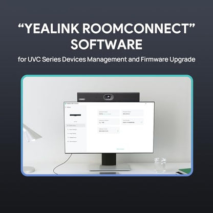 Yealink 4K Video Conference Camera System for PC, Huddle Room, Teams & Zoom | All-in-One UVC34 Webcam with 8 Microphones & Speaker, 120° Wide Angle, AI Auto Framing, Plug & Play Conference Meeting Bar - style: NO.1 UVC34 (without system)