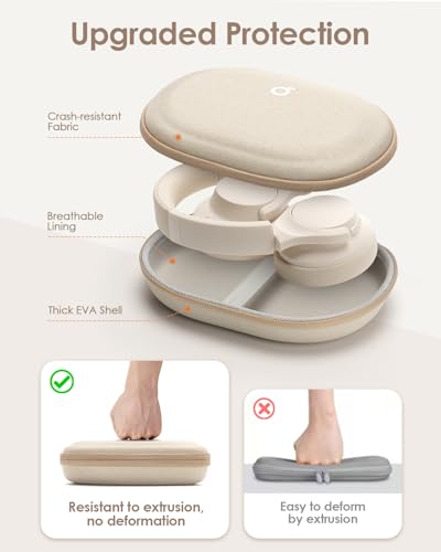 Headphone Case Hard for Bose QuietComfort Ultra QC45 QC35 QC25 QC15 QCSE - color: Beige