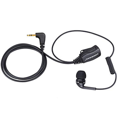 2Pack Walkie Talkie Earpiece 1-Pin 2.5mm Compatible with Motorola Talkabout | in-Ear Two-Way Radio Headset with Mic, Two Way Radio Earpiece with PTT