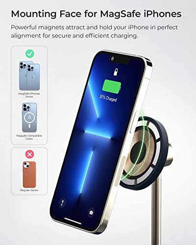 iOttie Velox Magnetic Wireless Duo Stand. 7.5W Mounting Stand + 5W Charging Pad. MagSafe Compatible for iPhone 12, iPhone 13, iPhone 14, & iPhone 15 Series & Qi AirPods Charger (Adapter not Included) - style: Magnetic Wireless Charging Duo Stand