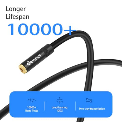 RCA to 1/8 Female Y Cable, Female 3.5mm to Dual RCA/Phono Male Stereo Splitter Cord, Mini Jack to 2 RCA Male Audio Breakout Adapter 12 inch 30cm