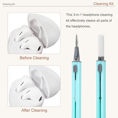 4PCS Earphone Cleaner Kit - Ultra Portable Multi-Function Cleaner Kit Soft Brush for Bluetooth Earphones Case Cleaning Tools, Mint Green - color: Mint Green