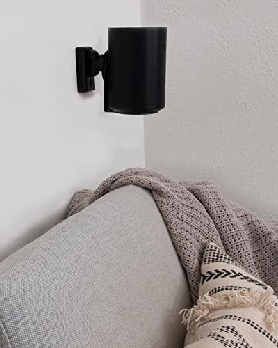 Sanus Single Black Speaker Mount for Sonos Era 100 - Swivel & Tilt, Easy 15-Minute Install - color: Black Single