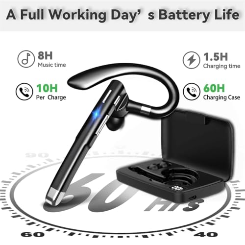 Ezytalux Bluetooth Headset for Truckers (Black)