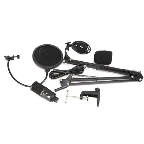 Emerson EAM-9051 USB Gaming & Streaming Condenser Microphone with Pop Filter, Shock Mount, Cardioid Pickup Pattern, and Plug-and-Play Setup – Perfect for Gamers, Streamers, and Podcasters